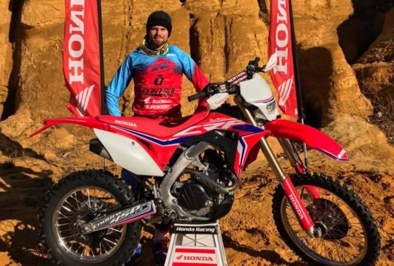 Mathias Bellino sulla Honda CRF450X del Team Euroboots nel 2018