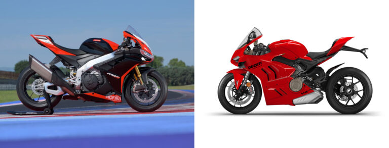 Comparativa su strada Aprilia RSV4 1100 Factory vs. Ducati Panigale V4 S: scontro tra titani !!!